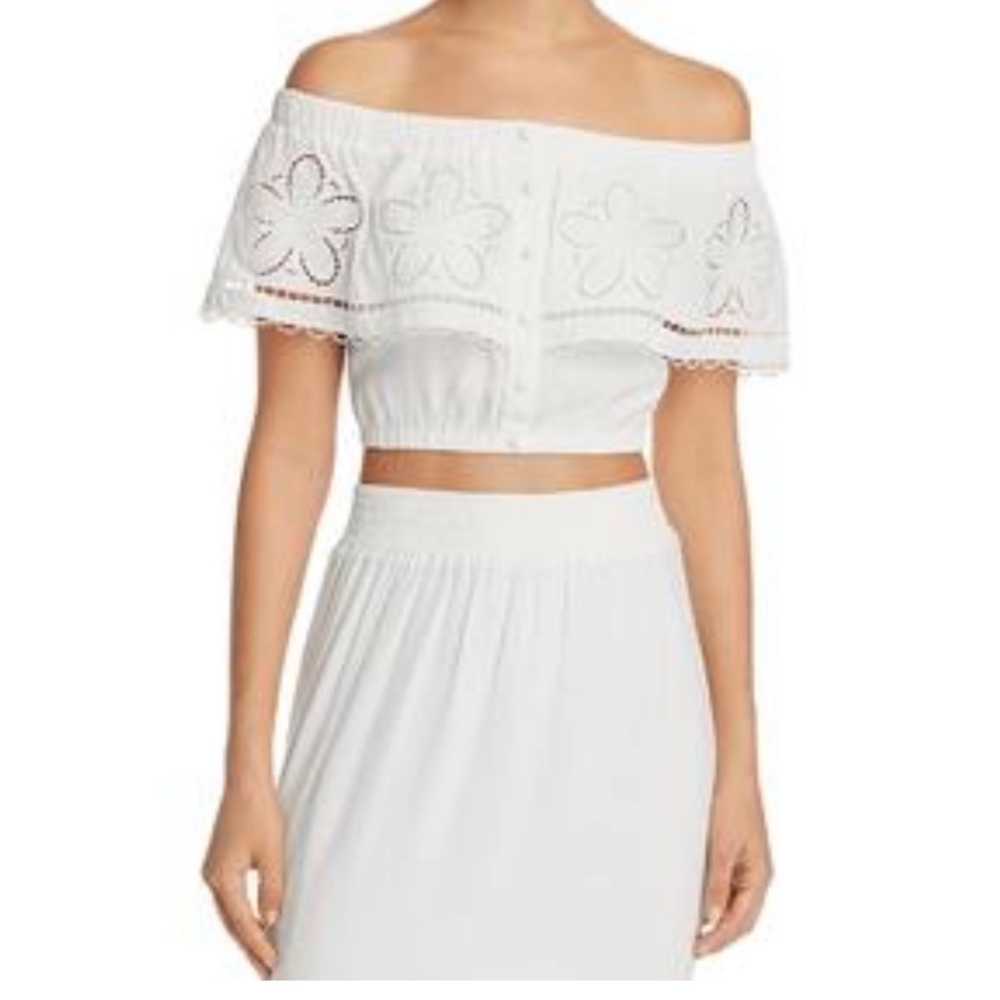 Lost and Wander White Off The Shoulder Top